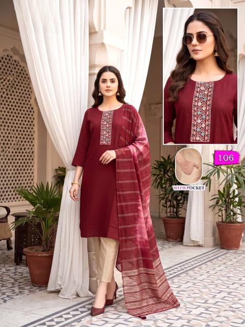 Desi kudi kalki 3pcs wholesale market of ladies kurtis in delhi